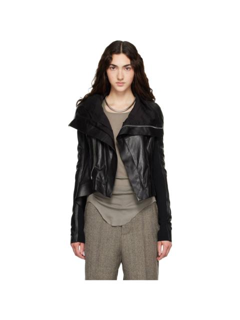 Rick Owens Black Tower Naska Biker Leather Jacket