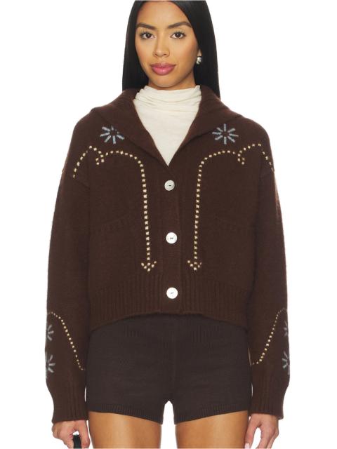 CALLE DEL MAR Cashmere Western Cardigan