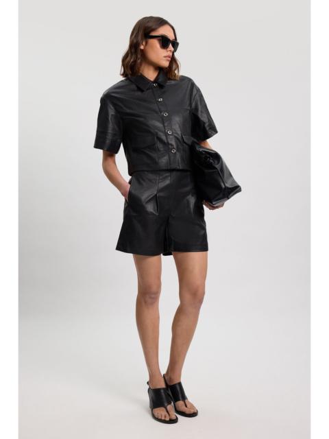 KAREN MILLEN Faux Leather City Short