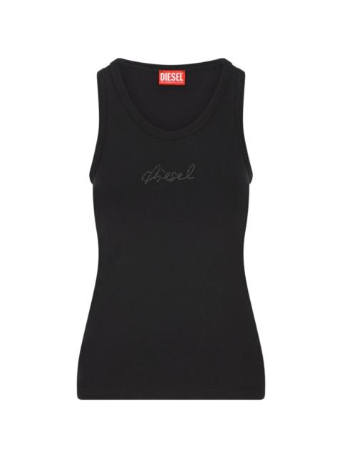 Diesel crystal-embellishment tank top