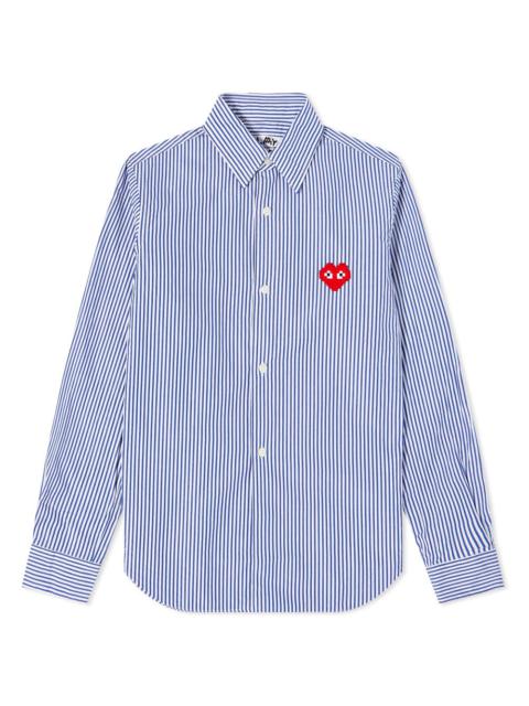 Comme des Garçons PLAY CDG Play Invader Heart Stripe Shirt