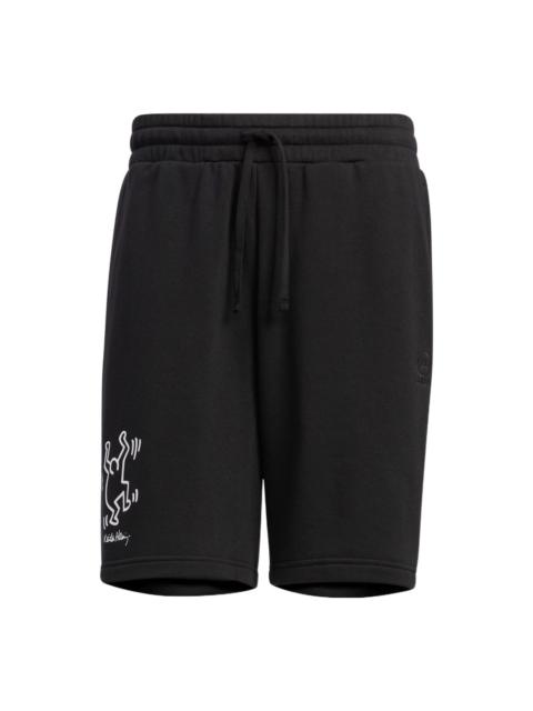 adidas Men's adidas neo x . Crossover Cartoon Stripe Athleisure Casual Sports Shorts Black HD7259