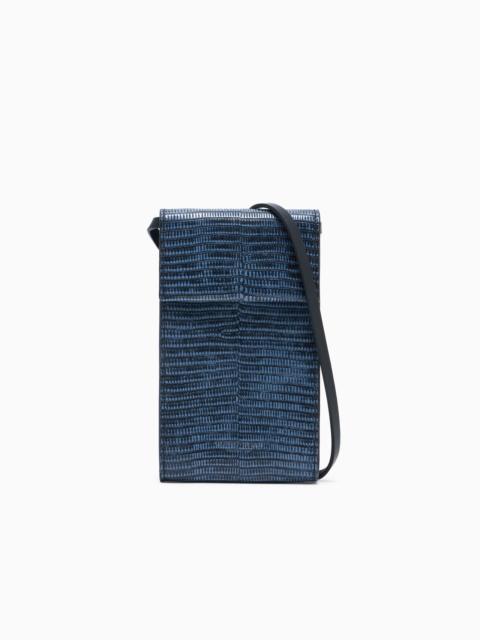 GIORGIO ARMANI PRINTED LEATHER MOBILE PHONE CASE