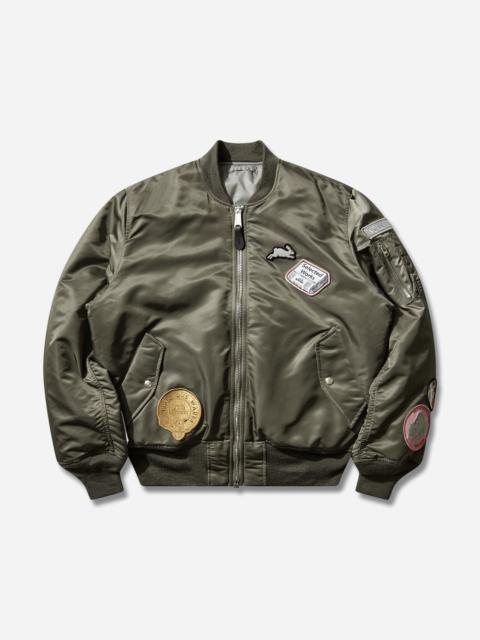 ALPHA INDUSTRIES BUNNEY MA-1 Bomber Jacket Vintage Green
