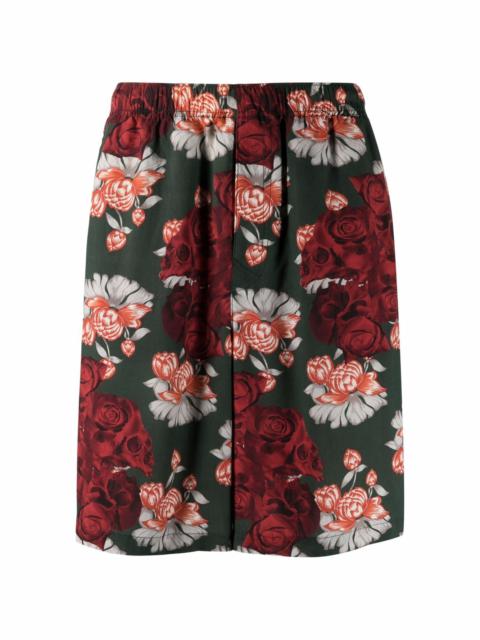 UNDERCOVER rose-print bermuda shorts