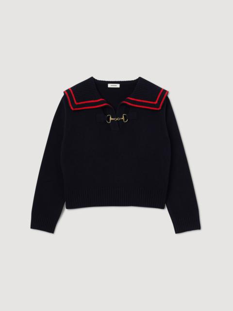 Sandro Sweater with an open collar