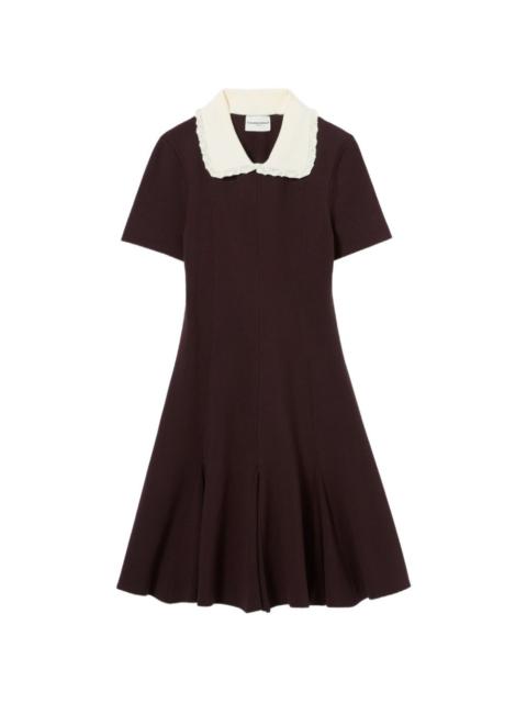 Claudie Pierlot contrast collar knit skater dress