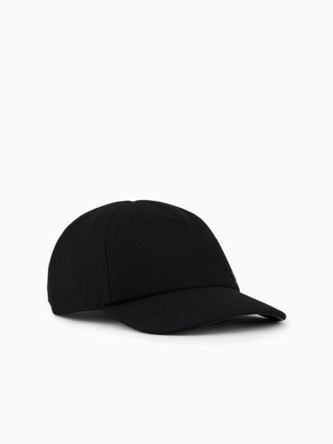 GIORGIO ARMANI Wool-blend baseball cap