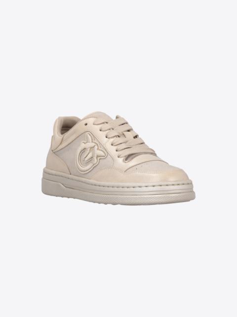 PINKO LAMINATED SUEDE SNEAKERS