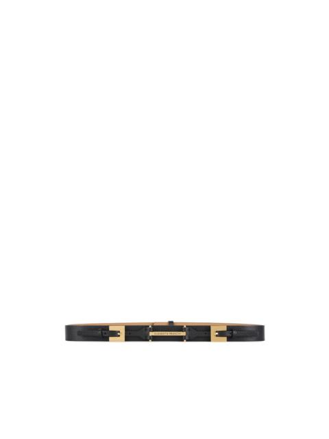 ELISABETTA FRANCHI double buckle plate belt