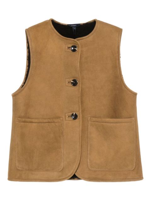 soeur buttoned suede waistcoat