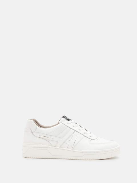 ALLSAINTS VIX LOW TOP ROUND TOE LEATHER SNEAKERS