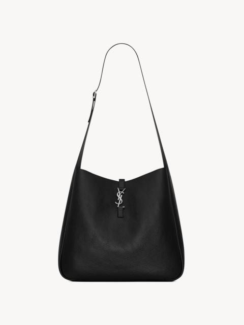 SAINT LAURENT LE 5 À 7 MAXI HOBO IN GRAINED LEATHER
