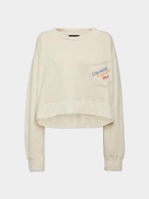 DSQUARED2 SUMMER LOVERS DROPPED SHOULDER SWEATSHIRT