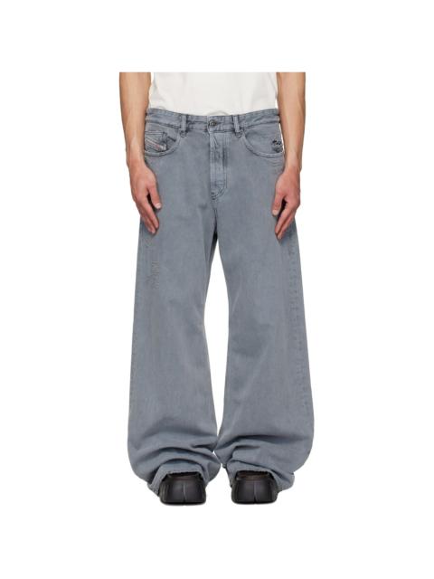 Diesel Gray Relaxed D-Rise Jeans