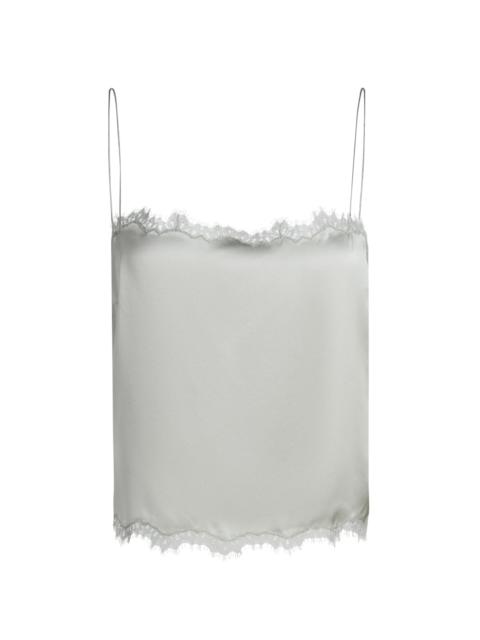 DÔEN Women's Loure Lace-Trim Silk Camisole Top - Eucalyptus