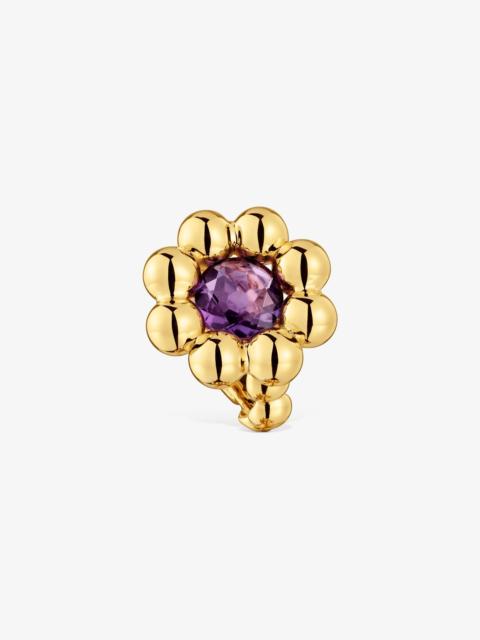 TOUS Medium flower Ring with 18K gold vermeil and amethyst Sugar Party