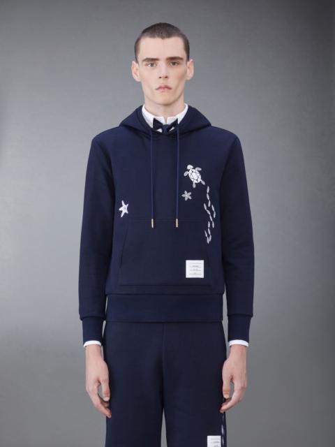 Nautical embroidery cotton hoodie