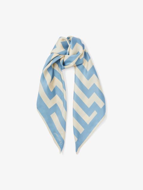 Reta
Smoky Blue Avenue Print Silk Foulard