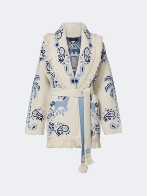 Alanui Island Roots Foulard wool, cashmere, and cotton cardigan