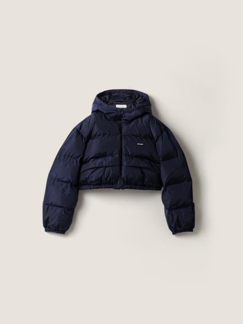 Miu Miu Cropped technical fabric down jacket