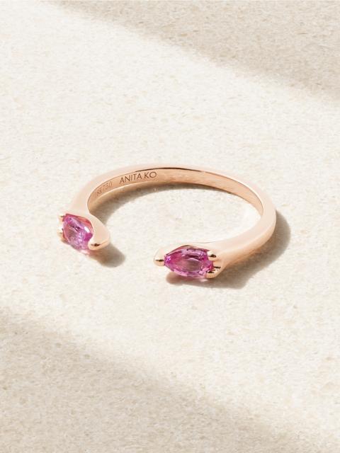 ANITA KO Orbit 18-karat Rose Gold Sapphire Ring