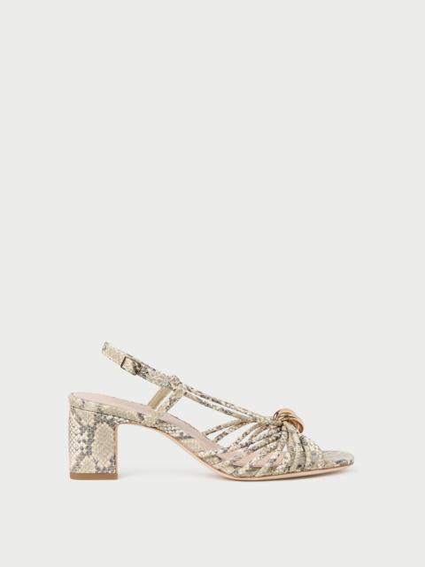 LOEFFLER RANDALL Minna Snake Leather Heeled Sandal