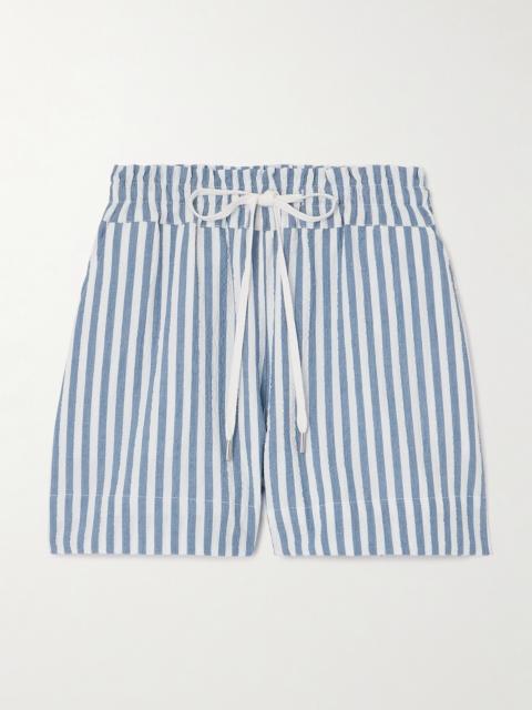 VERONICA BEARD Tijana Cotton-blend Seersucker Shorts