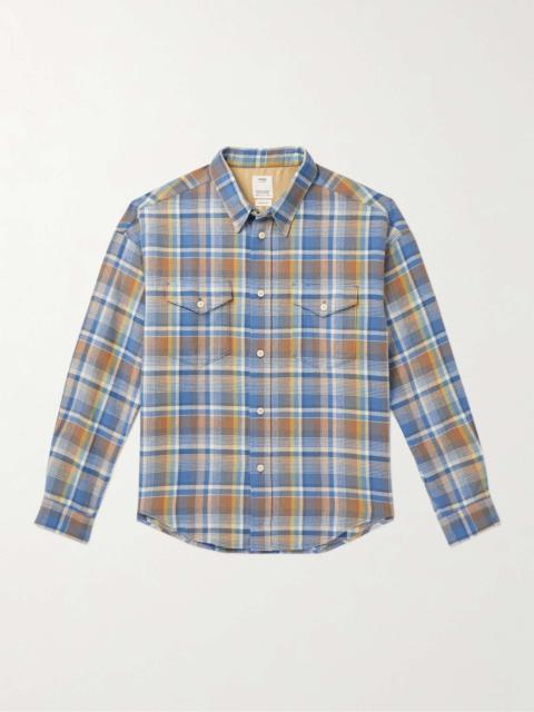 Frontier Checked Wool and Linen-Blend Flannel Shirt