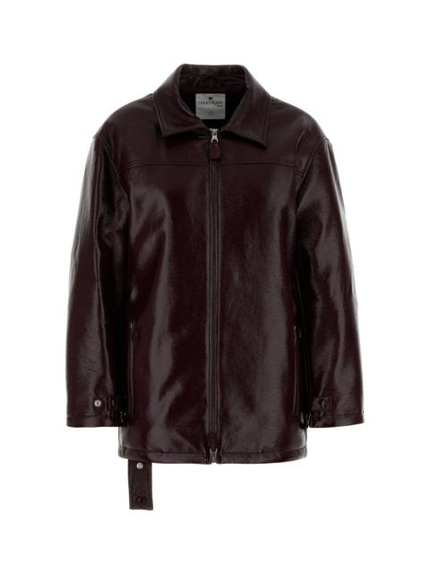 courrèges Grape stretch vinyl padded jacket