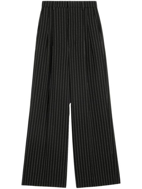 AMI Paris pinstripe-print wide-leg trousers