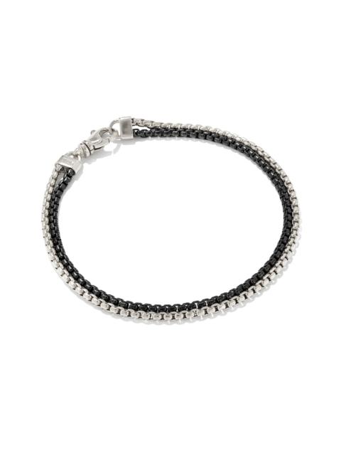 KENDRA SCOTT Wells Chain Bracelet in Sterling Silver and Black Hematite