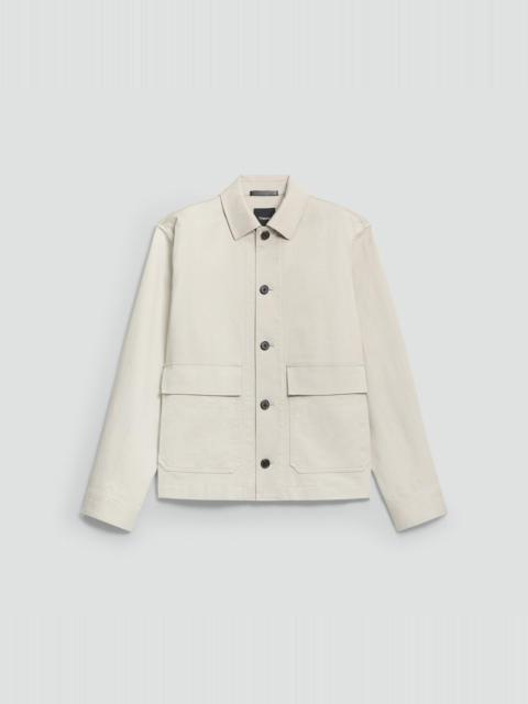 Theory Button-Up Jacket in Moonsoft Cotton