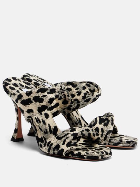 AQUAZZURA Twist 95 leopard-print sandals