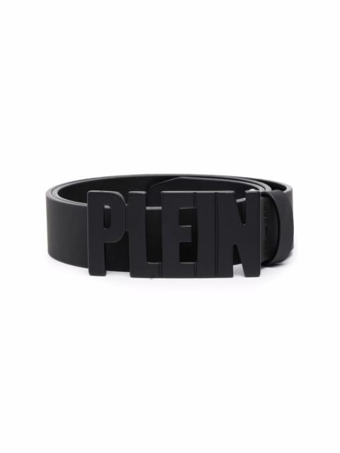 PHILIPP PLEIN Plein lettering logo leather belt