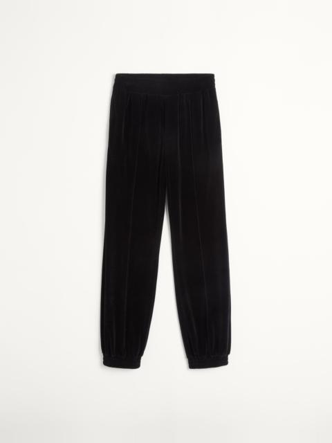 CHENILLE JOGGING PANTS WITH CHEZ VALENTINO PATCH