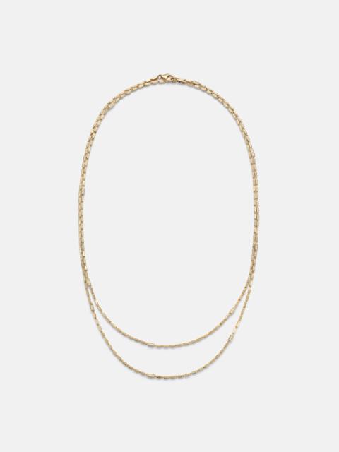 SUZANNE KALAN Block-Chain 18kt gold chain necklace with diamonds