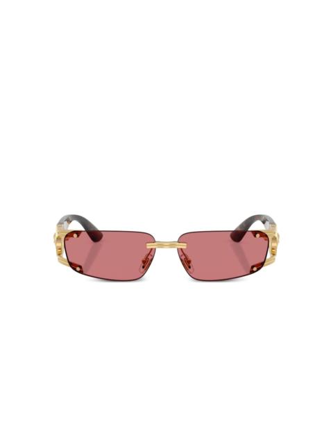 VERSACE medusa-embellished rimless sunglasses