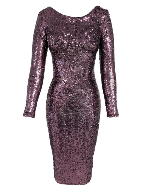 Dress The Population Women's Emery Sequined Midi-Dress - Deep Purple