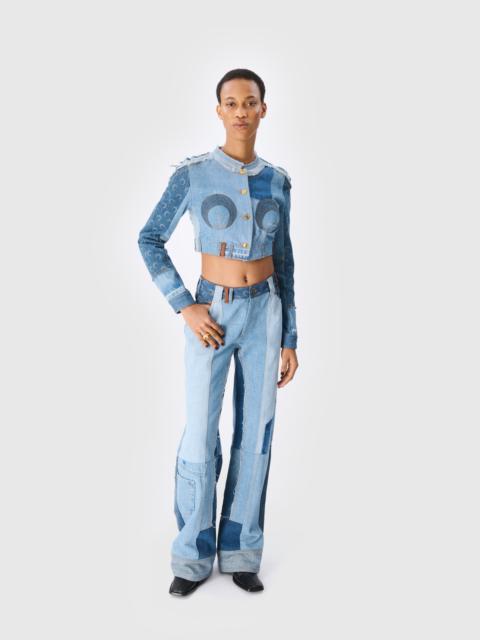Marine Serre Upcycled Denim Loose Jeans