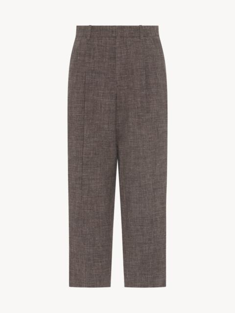 The Row Silas Pant in Silk, Linen, and Virgin Wool