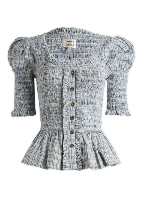 DAMSON MADDER. Damson Madder Mansi Shirred Blouse