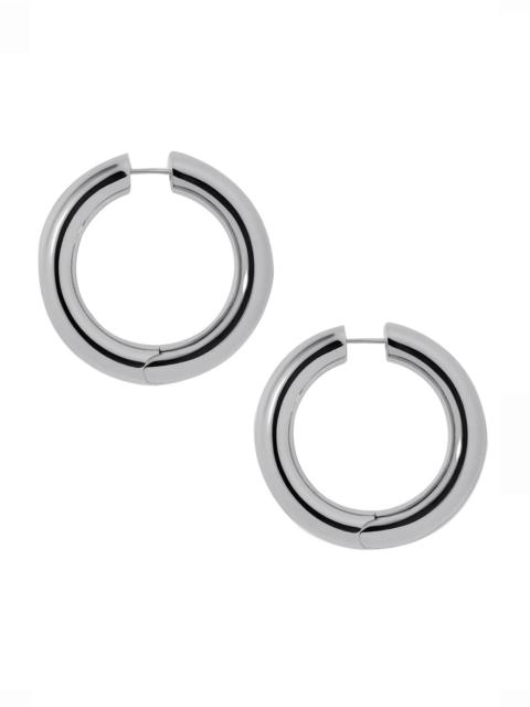 JENNIFER FISHER Mini Samira Hinged Hoop Earrings - Silver - 1in