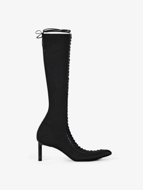 Givenchy SHOW HIGH BOOTS IN KNIT AND LEATHER