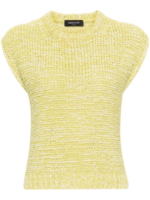 FABIANA FILIPPI crochet-knit mÃ©lange-effect vest