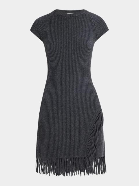 SIMKHAI Margot Knit Fringe Mini Dress