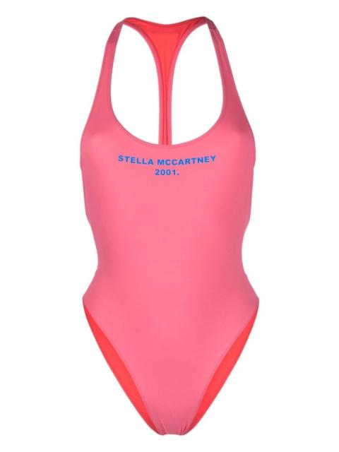 Stella McCartney logo-print cut-out swimsuit