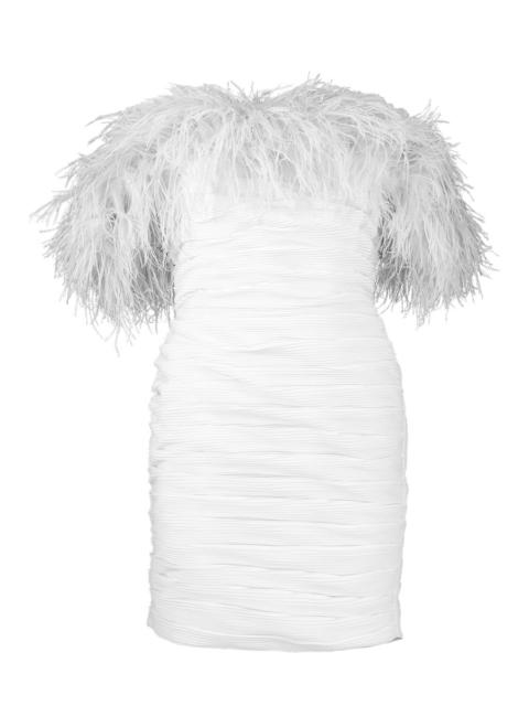 RACHEL GILBERT Zion Mini Pleated Dress- Ivory