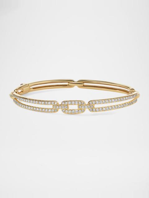 DAVID YURMAN Stax Link Bracelet with Diamonds in 18K Gold, 7mm