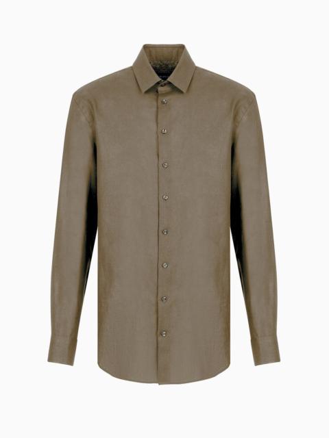 GIORGIO ARMANI Regular-fit shirt in linen